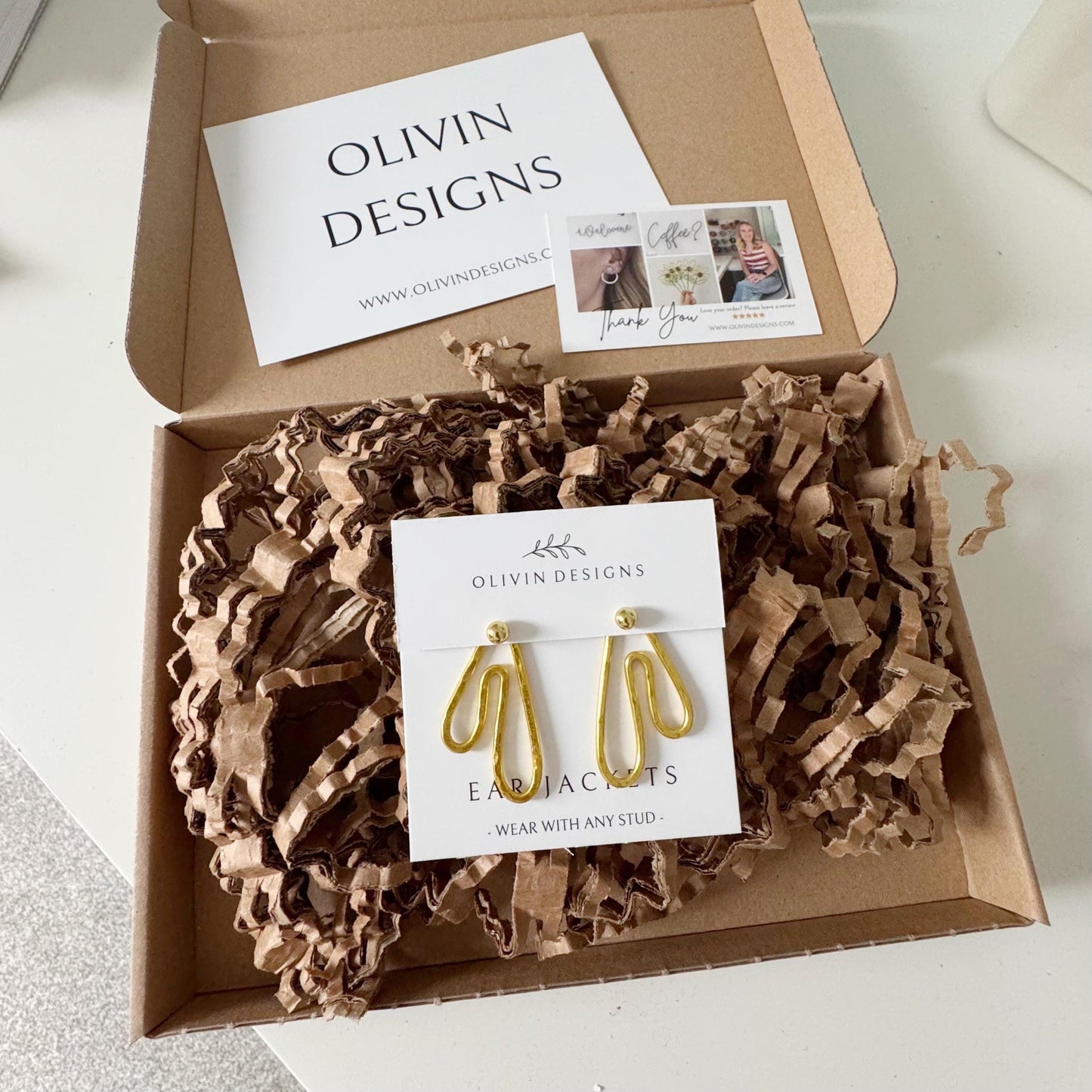 Drip Earring Jackets Handmade: Matched with Sterling Silver or 18K Gold Plated Studs