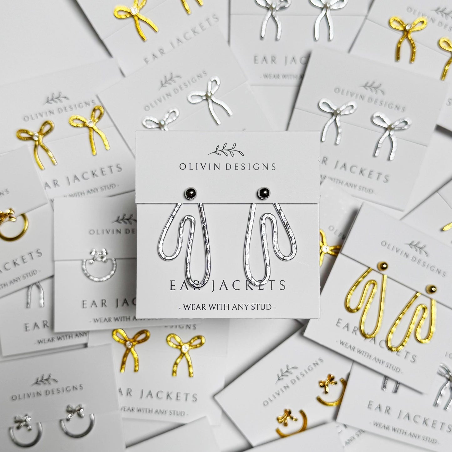 Drip Earring Jackets Handmade: Matched with Sterling Silver or 18K Gold Plated Studs