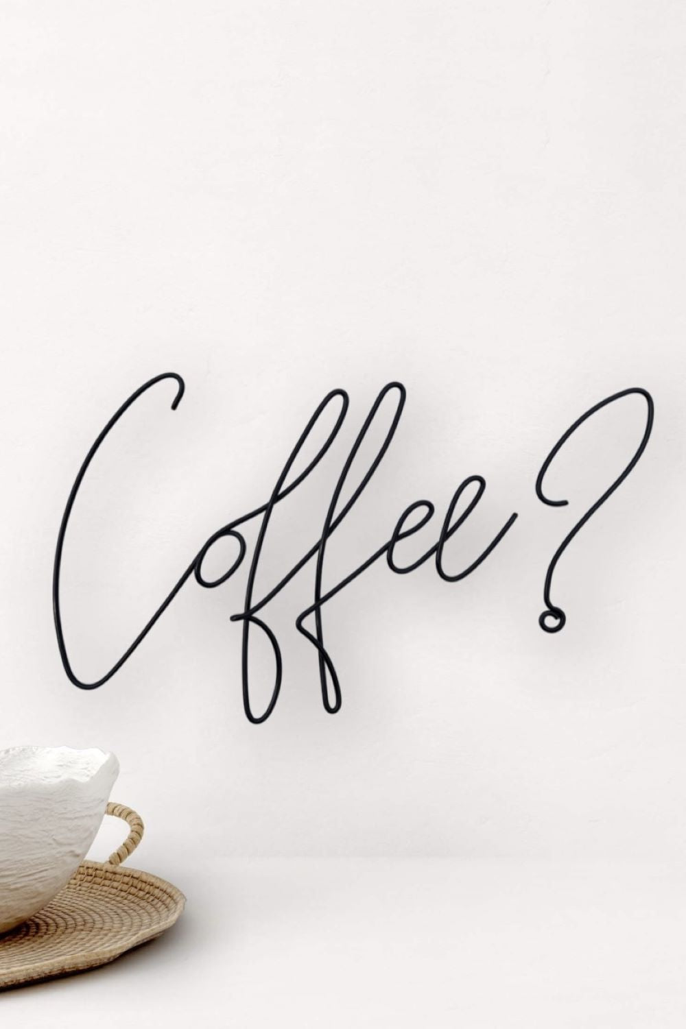 'Coffee?' Wire Wall Art