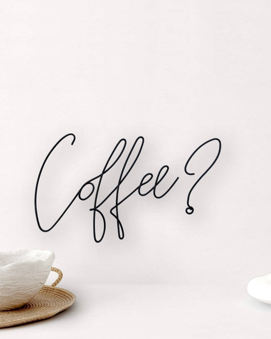 Coffee wire wall sign