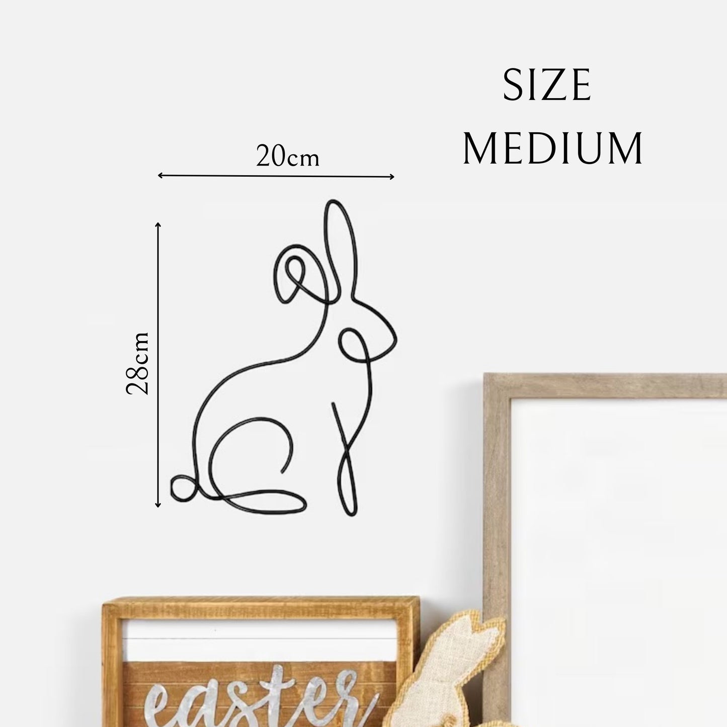 Wire Easter Bunny Rabbit Decoration